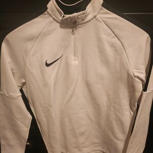 Nike White and Black Performance Shirt Dri-fit Youth Size Large